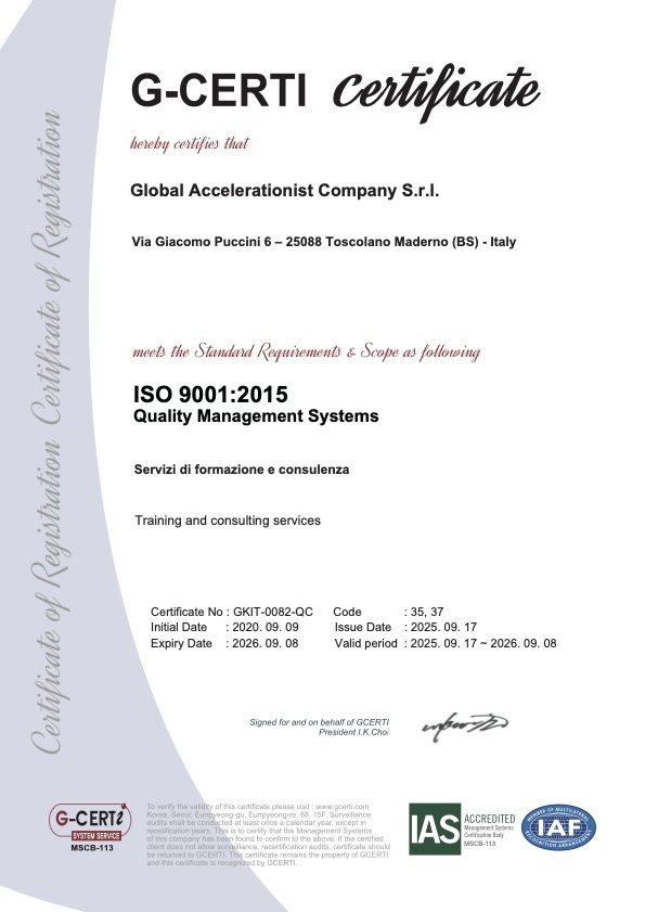 Certificado ISO 9001:2015