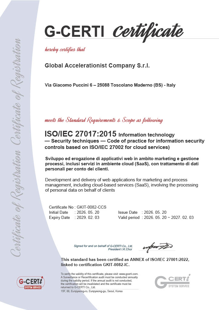 Certificado ISO 27017:2015